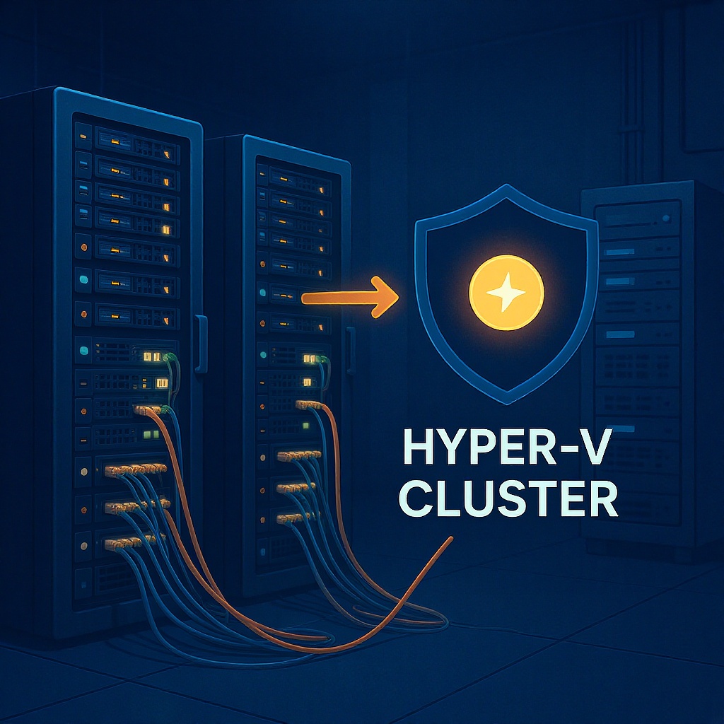 Hyper-V — pierwszy klaster Failover na 2 serwerach (HowTo 2026)