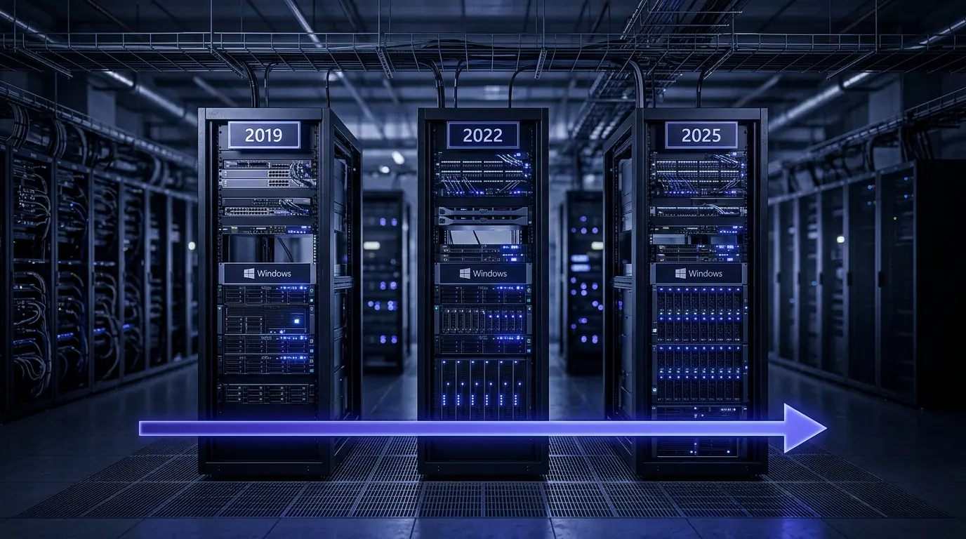 Windows Server 2025 vs 2022 vs 2019 — licencjonowanie dla firm 2026