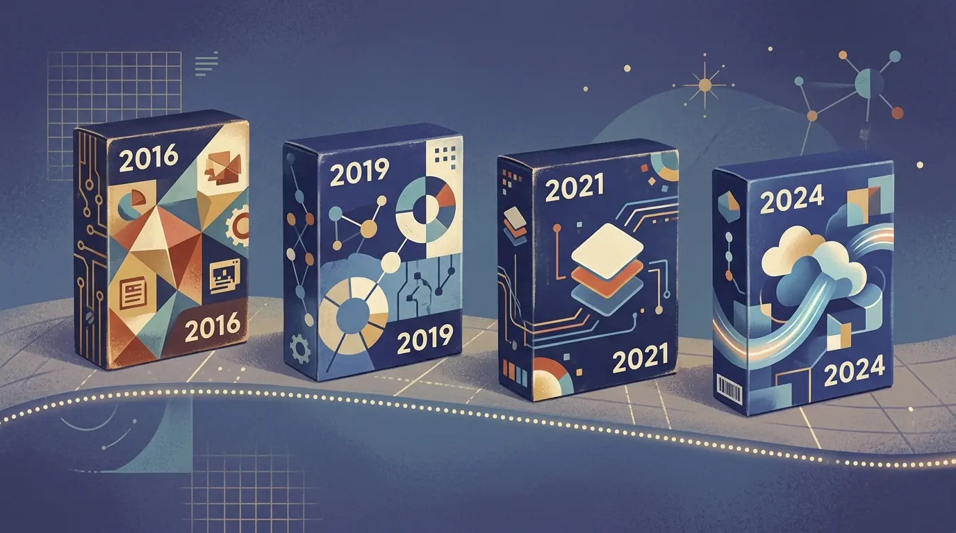 Office 2024 vs 2021 vs 2019 vs 2016 — historia edycji i wybór 2026