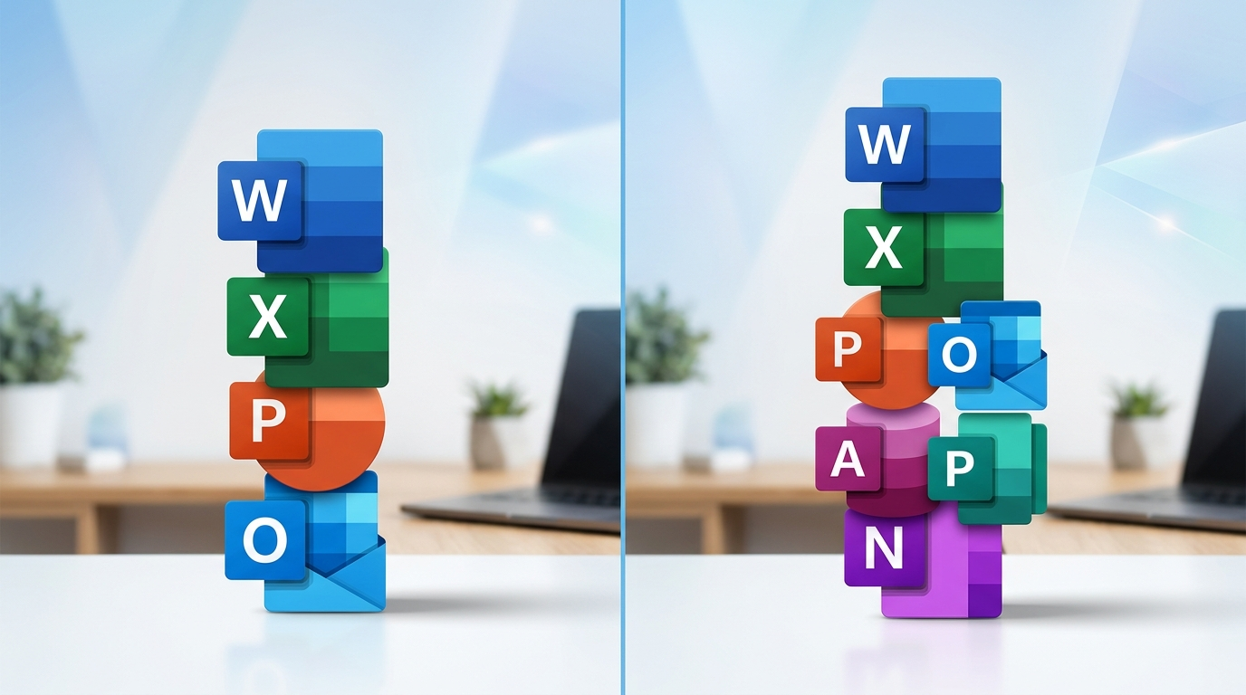 Klucz Office 2024 Pro Plus vs Standard — kompletne porównanie 2026